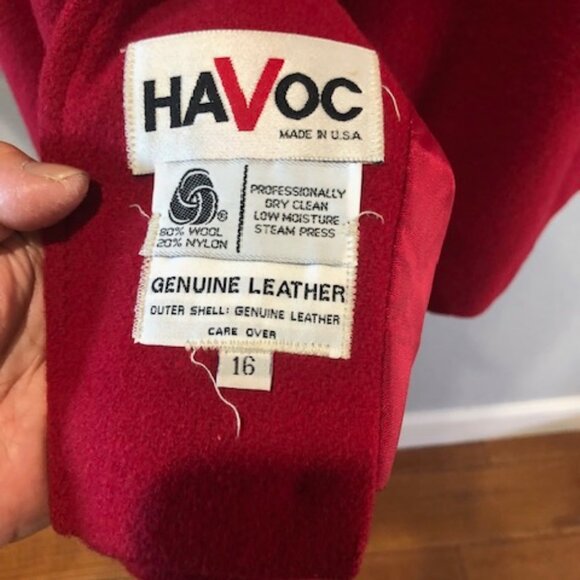 Vintage red wool coat - Picture 6 of 8